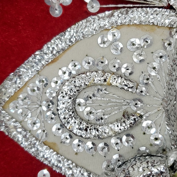 Luna genuine Sombrero child's red velvet silver sequins - Picture 11 of 12